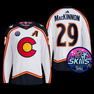 2023 NHL All-Star Skills Colorado Avalanche Nathan MacKinnon Jersey Reverse Retro White #29 Uniform