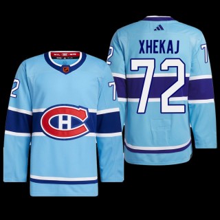Arber Xhekaj Montreal Canadiens Authentic Primegreen Jersey 2022 Blue #72 Reverse Retro 2.0 Uniform