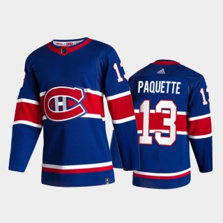 Montreal Canadiens Cedric Paquette #13 2021 Reverse Retro Blue Special Edition Jersey