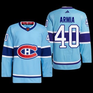 Joel Armia Montreal Canadiens Authentic Primegreen Jersey 2022 Blue #40 Reverse Retro 2.0 Uniform