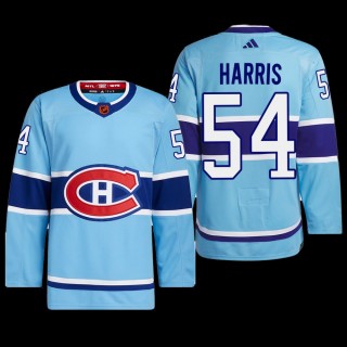 Jordan Harris Montreal Canadiens Authentic Primegreen Jersey 2022 Blue #54 Reverse Retro 2.0 Uniform