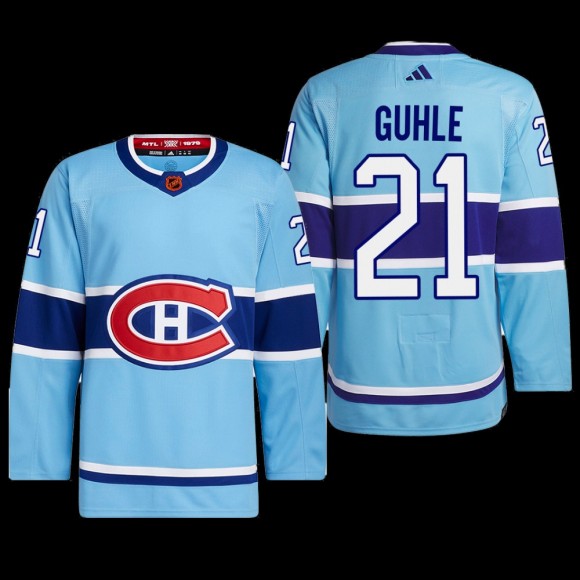 Kaiden Guhle Montreal Canadiens Authentic Primegreen Jersey 2022 Blue #21 Reverse Retro 2.0 Uniform