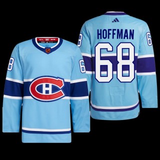 Mike Hoffman Montreal Canadiens Authentic Primegreen Jersey 2022 Blue #68 Reverse Retro 2.0 Uniform