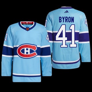 Paul Byron Montreal Canadiens Authentic Primegreen Jersey 2022 Blue #41 Reverse Retro 2.0 Uniform