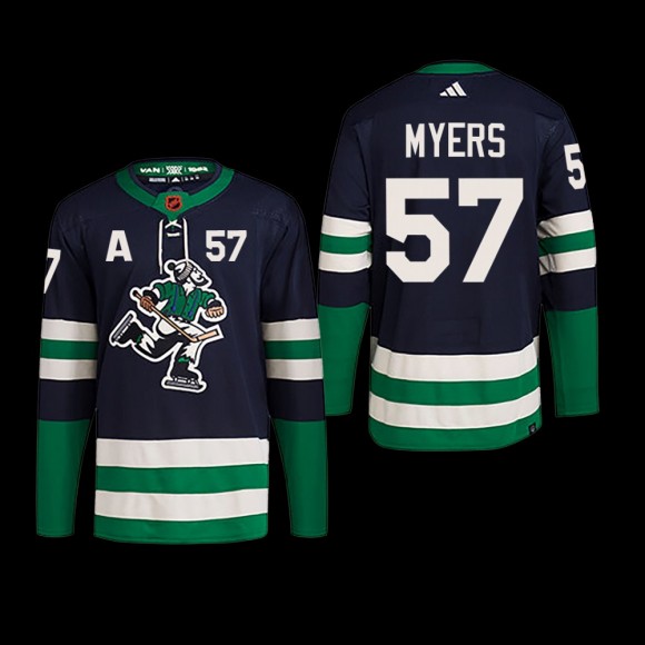 Vancouver Canucks Tyler Myers 2022 Reverse Retro 2.0 Jersey Authentic Primegreen Navy Uniform