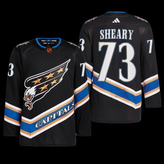 Washington Capitals 2022 Reverse Retro 2.0 Jersey Conor Sheary Black #73 Authentic Primegreen Uniform