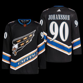 Washington Capitals 2022 Reverse Retro 2.0 Jersey Marcus Johansson Black #90 Authentic Primegreen Uniform