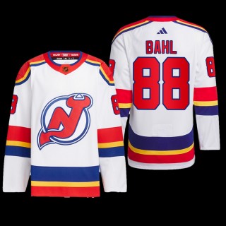 New Jersey Devils 2022 Reverse Retro 2.0 Jersey Kevin Bahl White #88 Authentic Primegreen Uniform