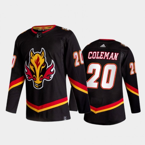 Calgary Flames Blake Coleman #20 2021 Reverse Retro Black Special Edition Jersey