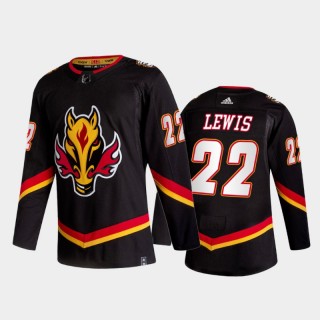 Calgary Flames Trevor Lewis #22 2021 Reverse Retro Black Special Edition Jersey