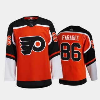 Philadelphia Flyers Joel Farabee #86 2021 Reverse Retro Orange Special Edition Jersey