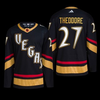 Vegas Golden Knights 2022 Reverse Retro 2.0 Jersey Shea Theodore Black #27 Primegreen Authentic Uniform