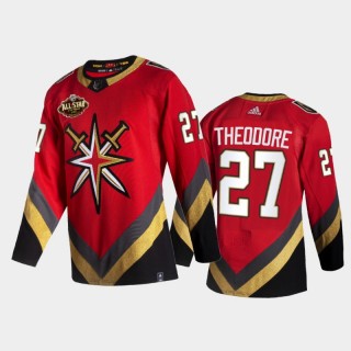 Vegas Golden Knights Shea Theodore #27 2022 All-Star Red Reverse Retro Jersey