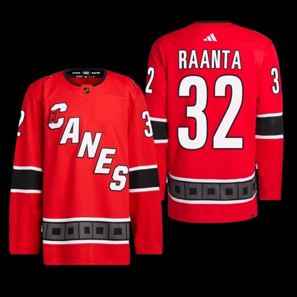 Reverse Retro 2.0 Carolina Hurricanes Antti Raanta Jersey Authentic Primegreen Red #32 Uniform