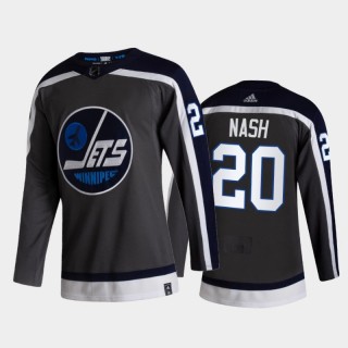 Winnipeg Jets Riley Nash #20 2021 Reverse Retro Gray Special Edition Jersey