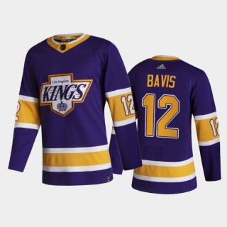Los Angeles Kings Mike Bavis #12 2021 Reverse Retro Purple Jersey
