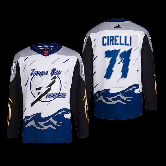 Anthony Cirelli Tampa Bay Lightning Authentic Primegreen Jersey 2022 White #71 Reverse Retro 2.0 Uniform