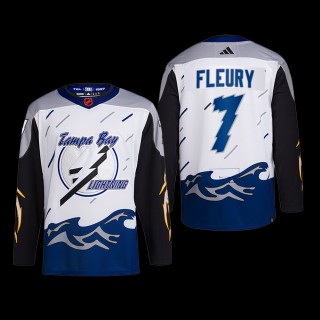 Haydn Fleury Tampa Bay Lightning Authentic Primegreen Jersey 2022 White #7 Reverse Retro 2.0 Uniform