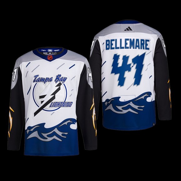 Pierre-Edouard Bellemare Tampa Bay Lightning Authentic Primegreen Jersey 2022 White #41 Reverse Retro 2.0 Uniform