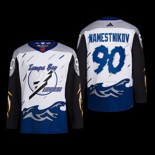 Vladislav Namestnikov Tampa Bay Lightning Authentic Primegreen Jersey 2022 White #90 Reverse Retro 2.0 Uniform