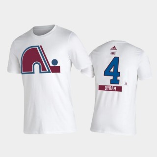 Men's Colorado Avalanche Bowen Byram #4 Special Edition 2021 Reverse Retro White T-Shirt