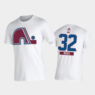 Men's Colorado Avalanche Hunter Miska #32 Special Edition 2021 Reverse Retro White T-Shirt