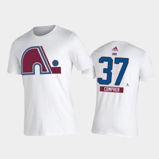 Avalanche J.T. Compher #37 2021 Reverse Retro Special Edition Name & Number White T-Shirt