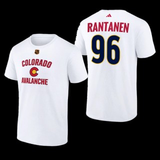 Colorado Avalanche Mikko Rantanen Reverse Retro 2.0 White #96 Wheelhouse T-Shirt