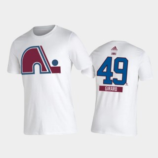 Avalanche Samuel Girard #49 2021 Reverse Retro Special Edition Name & Number White T-Shirt