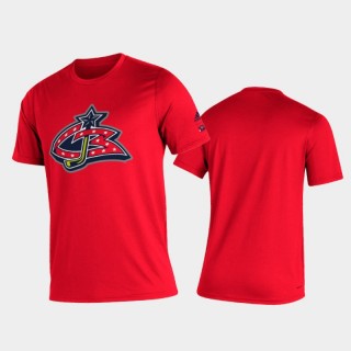 Men's Columbus Blue Jackets 2021 Reverse Retro Creator Red T-Shirt