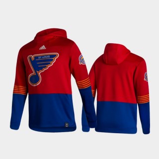 Men's St. Louis Blues 2021 Reverse Retro Authentic Pullover Special Edition Red Hoodie