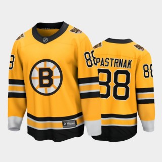 Men's Boston Bruins David Pastrnak #88 Reverse Retro Gold Special Edition Jersey