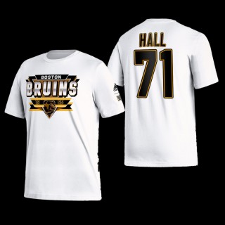 Boston Bruins Taylor Hall Reverse Retro 2.0 White #71 Playmaker T-Shirt