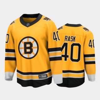 Men's Boston Bruins Tuukka Rask #40 Reverse Retro Gold Special Edition Jersey