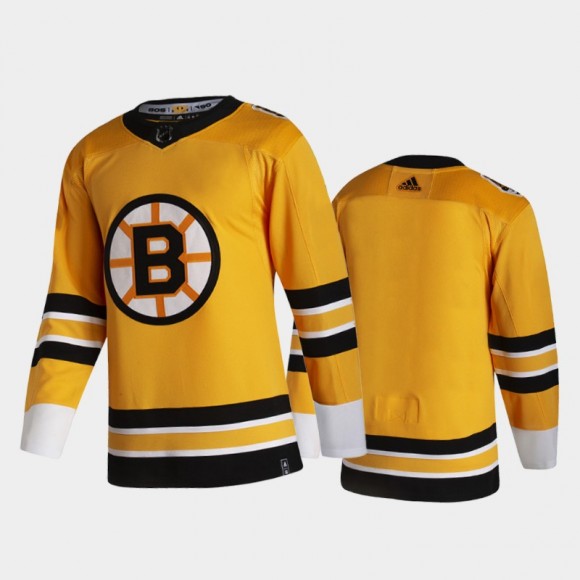 Men Boston Bruins Reverse Retro 2020-21 Yellow Special Edition Authentic Jersey