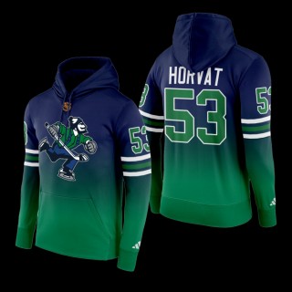 Vancouver Canucks Bo Horvat Reverse Retro 2.0 Special Edition Hoodie Navy Green #53