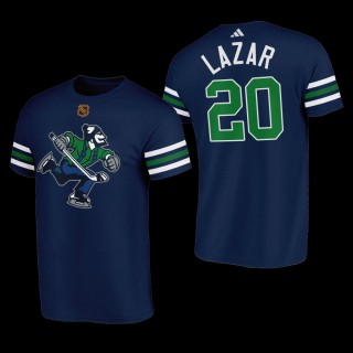 Curtis Lazar #20 Vancouver Canucks Reverse Retro Johnny Canuck Navy Men T-Shirt