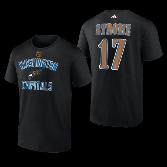 Dylan Strome #17 Washington Capitals Reverse Retro 2.0 Wheelhouse Black Men T-Shirt