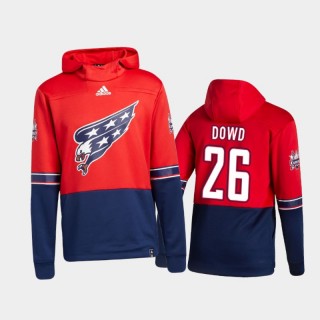 Men's Washington Capitals Nic Dowd #26 Authentic Pullover Special Edition 2021 Reverse Retro Red Hoodie