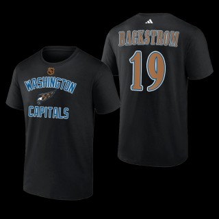 Nicklas Backstrom #19 Washington Capitals Reverse Retro 2.0 Wheelhouse Black Men T-Shirt
