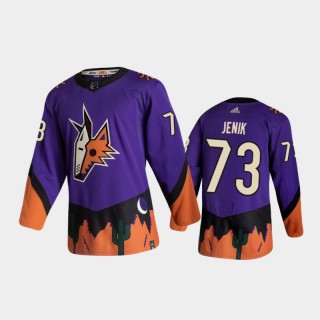 Men's Arizona Coyotes Jan Jenik #73 Reverse Retro 2021 Purple Authentic Jersey