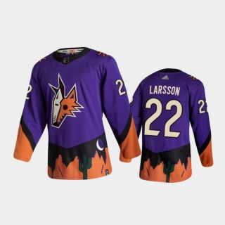 Men's Arizona Coyotes Johan Larsson #22 Reverse Retro 2020-21 Purple Authentic Jersey