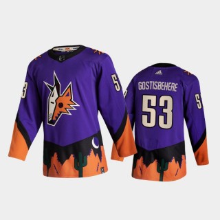 Arizona Coyotes #53 Shayne Gostisbehere 2021 Reverse Retro Purple Special Edition Jersey