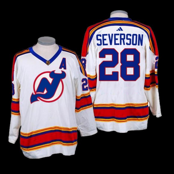 Damon Severson New Jersey Devils Reverse Retro 2.0 White Replica Jersey 2022-23