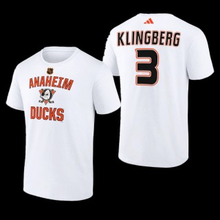 John Klingberg #3 Anaheim Ducks Reverse Retro 2.0 Wheelhouse White Men T-Shirt