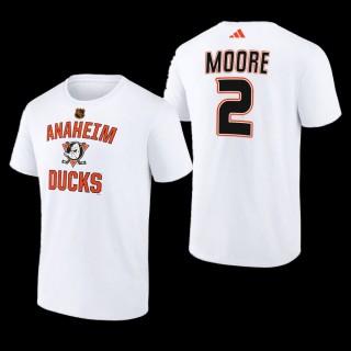 John Moore #2 Anaheim Ducks Reverse Retro 2.0 Wheelhouse White Men T-Shirt