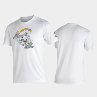 Men's Anaheim Ducks 2021 Reverse Retro Creator White T-Shirt