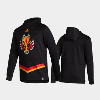 Men's Calgary Flames 2021 Reverse Retro Authentic Pullover Special Edition Black Hoodie