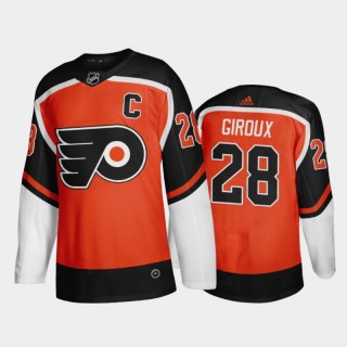 Philadelphia Flyers Claude Giroux #28 2021 Reverse Retro Orange Fourth Authentic Jersey