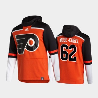Men's Philadelphia Flyers Nicolas Aube-Kubel #62 Authentic Pullover Special Edition 2021 Reverse Retro Orange Hoodie